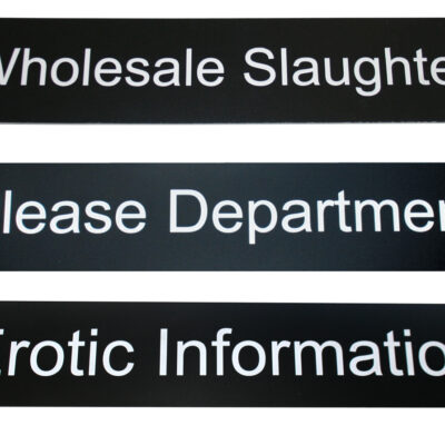Ethan Crenson Door Signs